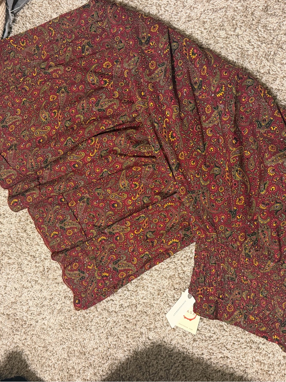 Raga by anthropologie Wide-Leg Floral Palazzo Pants - Rust - Picture 3 of 4